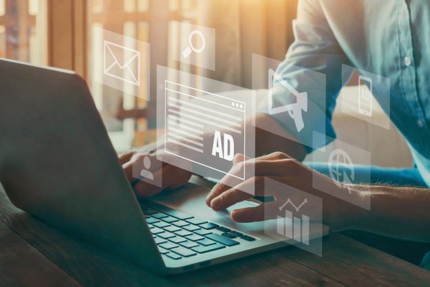 Digital,Marketing,Concept,,Online,Advertisement,,Ad,On,Website,And,Social